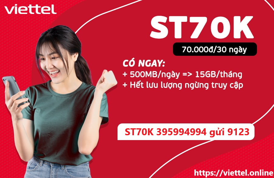 Gói Cước ST70K Viettel