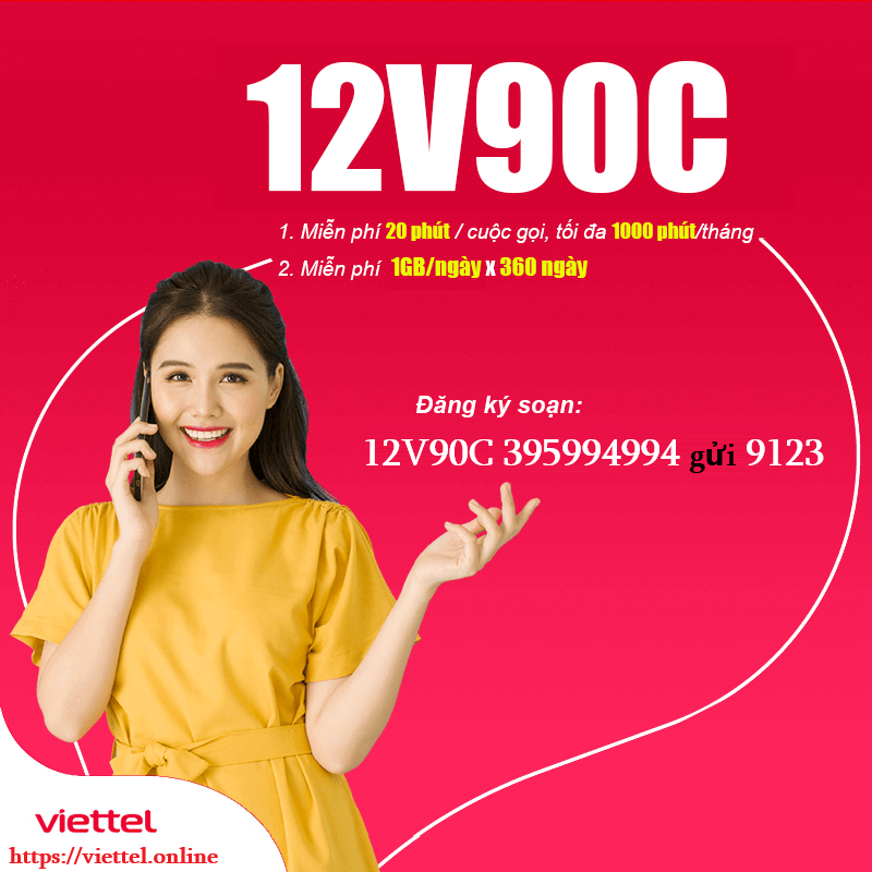 Gói cước 12V90C Viettel