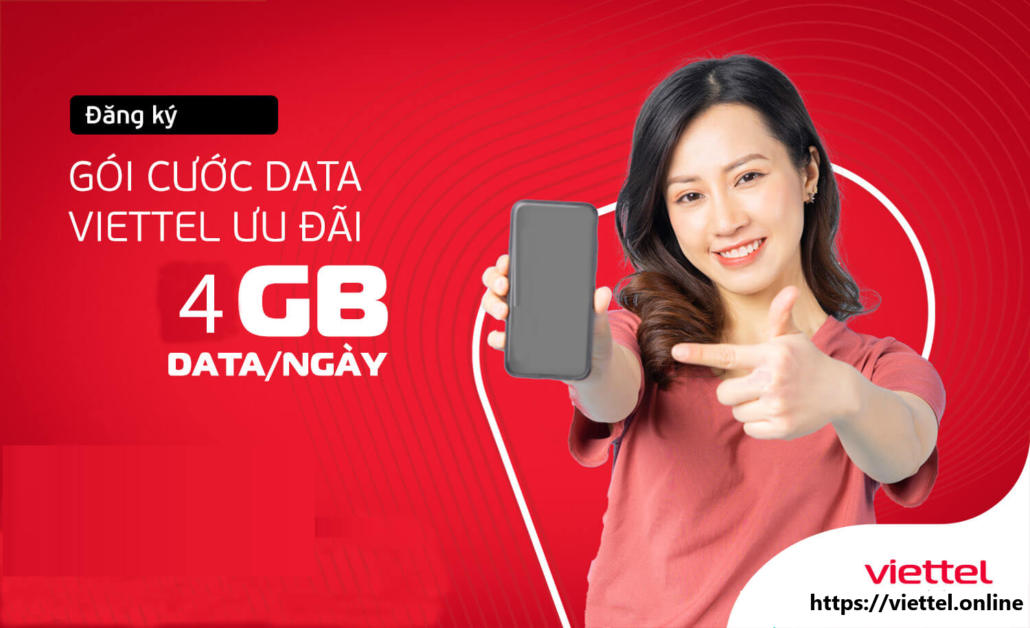 Các gói cước Viettel có 4GB data 1 ngày