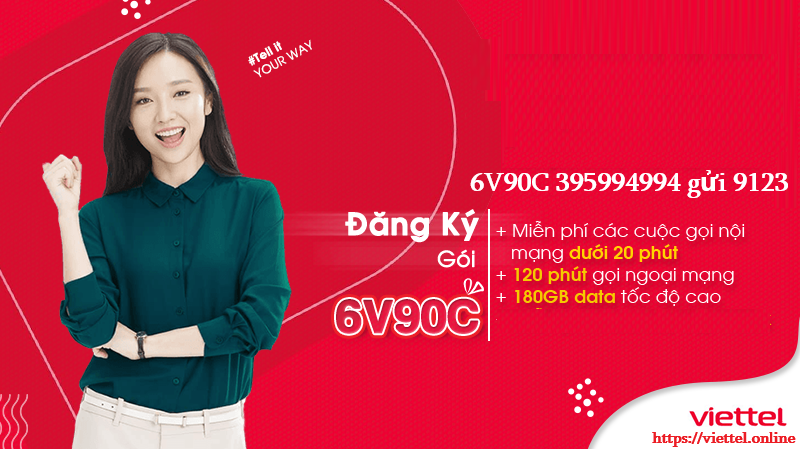 Gói cước 6V90C Viettel