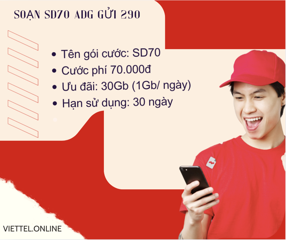 Gói cước SD70 Viettel