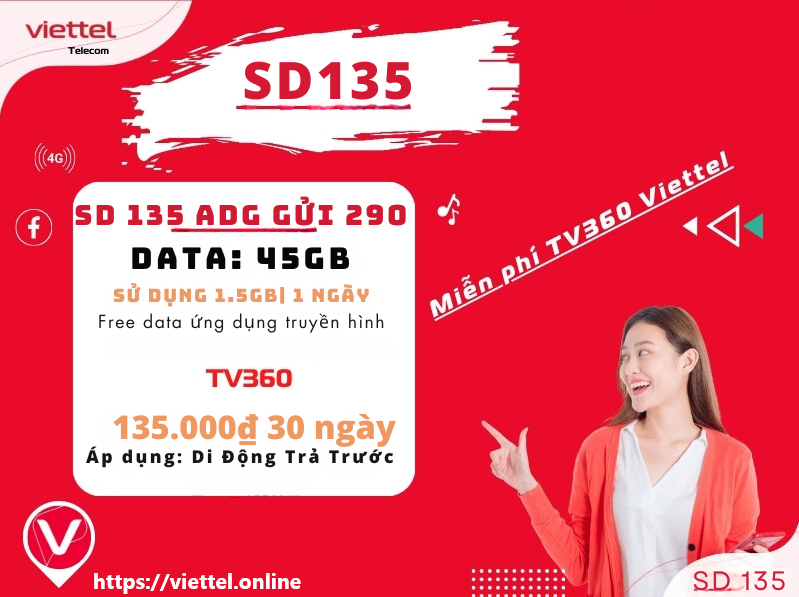 Gói cước SD135 Viettel