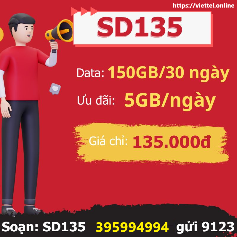 Gói cước 12SD135 Viettel