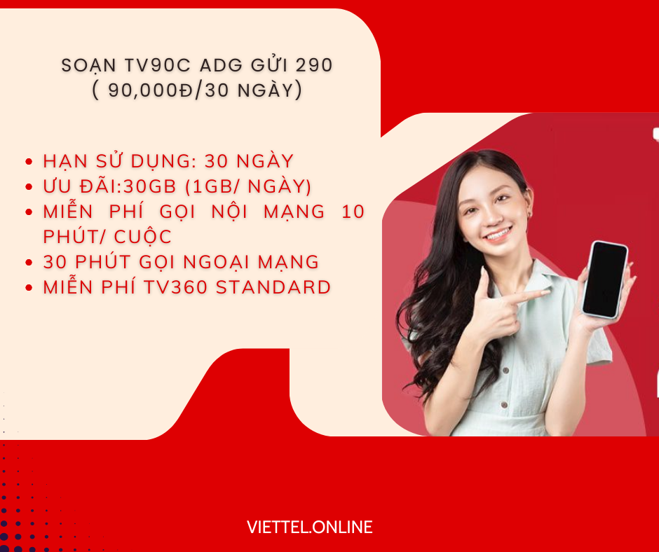 Gói cước TV90C Viettel