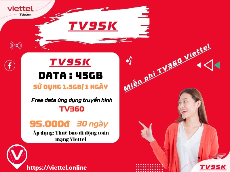 Gói cước TV95K Viettel