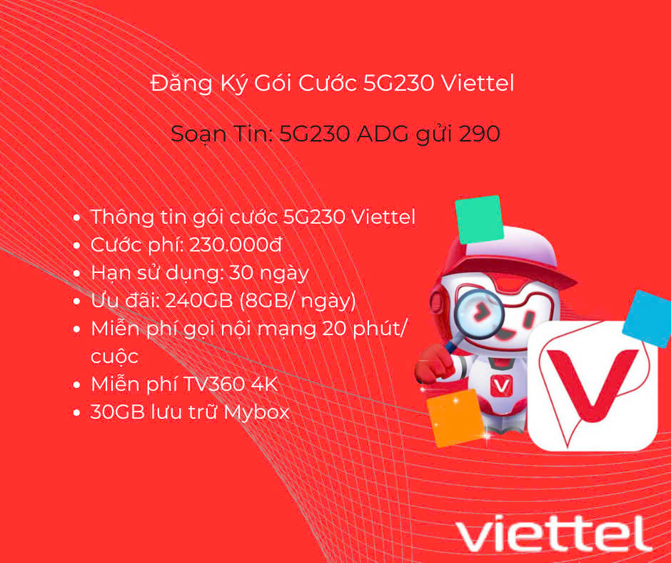 Gói cước 5G230 Viettel